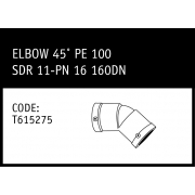 Marley Friatec Elbow 45° PE 100 SDR 11-PN 16 160DN - T615275